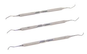 3 Pc Set of Gracey Curette stainless Steel Good Quality
