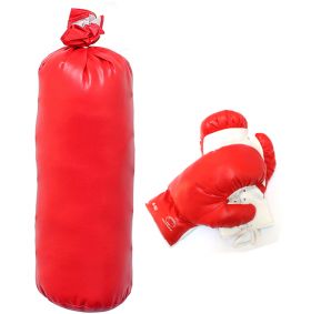 8Oz Red Mini Punching Bag Set