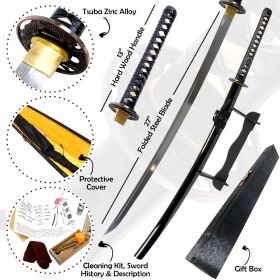 Defender-Xtreme 41" Samurai Katana Sword Collectible Handmade Swords Black Dragon