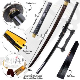 Defender-Xtreme 41" Samurai Katana Sword Collectible Handmade Black Forged Steel