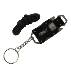 Defender-Xtreme Chain Keyring Mini Pocket EDC Knife Survival Stainless Steel Black