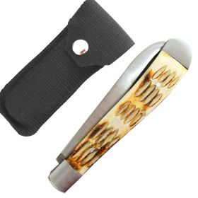 TheBoneEdge 7" Folding Knife Bottle Opener 2 in 1 Accessory Tool Nylon Sheath