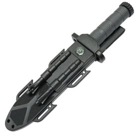 Defender-Xtreme 13" Survival Knife w/ Sheath Fire Starter Whistle Blade Sharpener