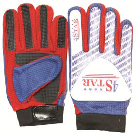 Perrini Blue/Red Rubber Grip Goal Keeper Gloves Sports Outdoor Heavy Duty