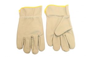 Grey Cowhide Leather Safety Protective Gloves Industrial Work Labor Protection