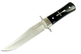 11"  Defender Xtreme Hunting Knife Full Tang Stainless Steel Blade with Wood Handle