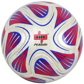 Perrini Match Ball Soccer White Red Blue Football Training Official Size 5