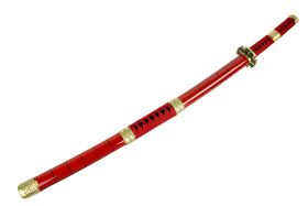 41" Red and Gold Collectible Katana Samurai Sword 