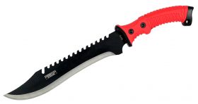 16" Defender Xtreme Full Tang Hunting Knife with Red/Black Rubber Handle