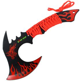 Zomb-War 11"  Red Dragon Axe Outdoor Hunting Camping Survival Steel Axe