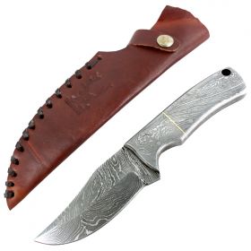 TheBoneEdge High Quality 7" Full Tang Damascus Blade Hunting Survival Knife