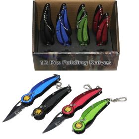Defender 12 Piece Set of 5" Mini Tactical Push Button Spring Assisted Knife