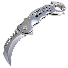 MACK 7.5" Karambit Style Spring Assisted Folding Knife 3CR13 Stainless Steel