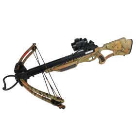 175 LBS Hunting Crossbow Package with Red Dot Scope Arrows Rope Cocking 285 FPS