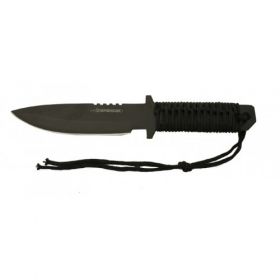 12" Hunting Knife Black Handle and Sheath